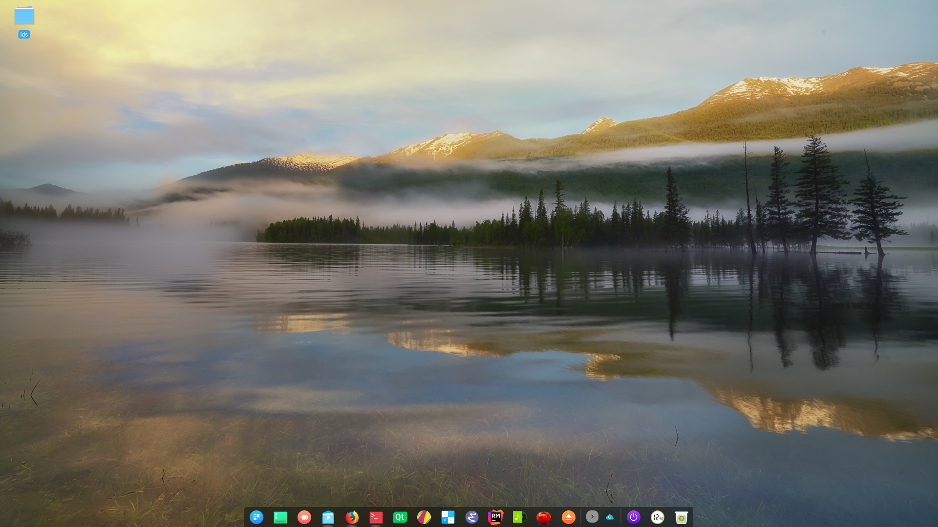 Mon bureau Manjaro Deepin aujourd'hui